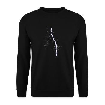 Blitz blau - Unisex Pullover - Schwarz - Vorne - Alina (178cm) & Michal (187cm)