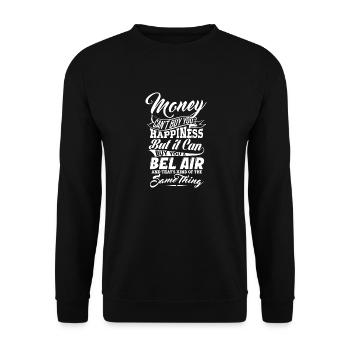 MONEY AND BEL AIR W - Unisex Sweatshirt - black - Front - Alina (178cm) & Michal (187cm)