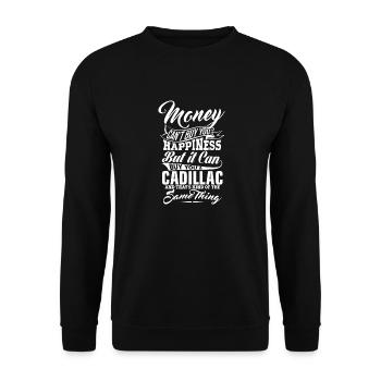 GELD UND CADILLAC W. - Unisex Pullover - Schwarz - Vorne - Alina (178cm) & Michal (187cm)