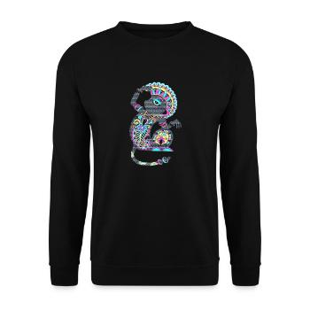 Ornements tribaux - Sweat-shirt Unisexe - noir - Devant - Alina (178cm) & Michal (187cm)