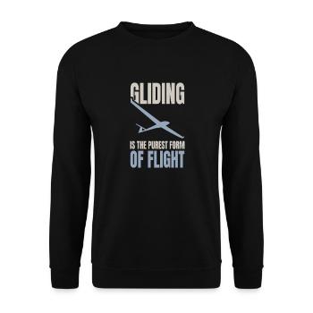 Glider Sayings | Pilots Gliding Gift - Unisex Sweatshirt - black - Front - Alina (178cm) & Michal (187cm)
