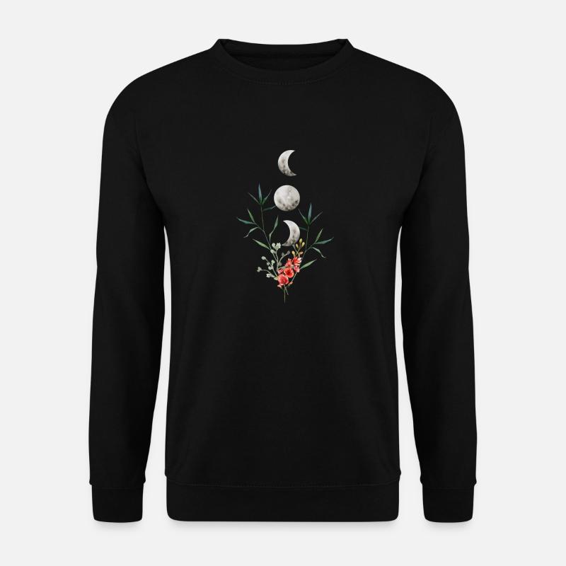 Blumenmond - Unisex Pullover - Schwarz