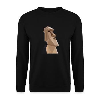 Statue moai - Sweat-shirt Unisexe - noir - Devant - Alina (178cm) & Michal (187cm)
