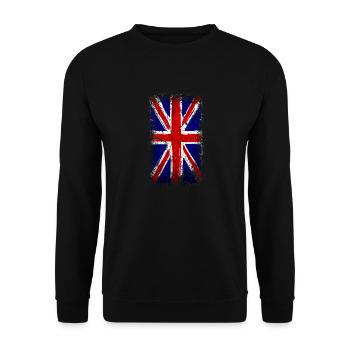 Union Jack Großbritannien - Unisex Pullover - Schwarz - Vorne - Alina (178cm) & Michal (187cm)
