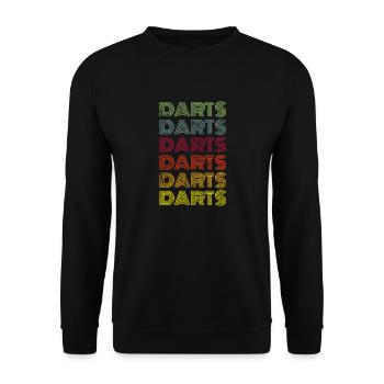 Darts Retro - Unisex Sweatshirt - black - Front - Alina (178cm) & Michal (187cm)