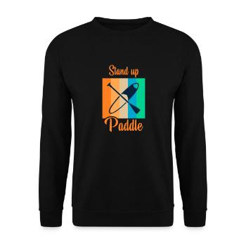 Standup Paddle - Unisex Sweatshirt - black - Front - Alina (178cm) & Michal (187cm)