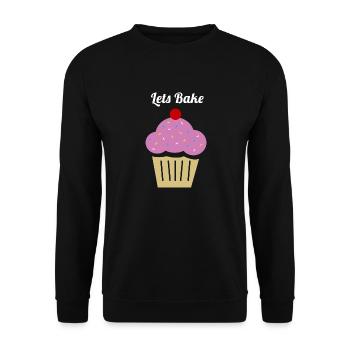 lets bake cake - Unisex Sweatshirt - black - Front - Alina (178cm) & Michal (187cm)