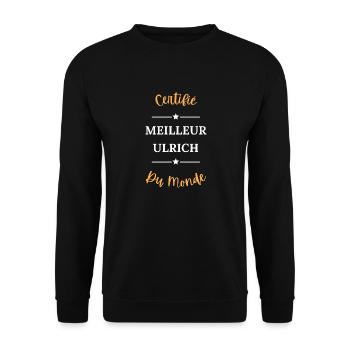 Certifié meilleur ulrich du monde - Sweat-shirt Unisexe - noir - Devant - Alina (178cm) & Michal (187cm)