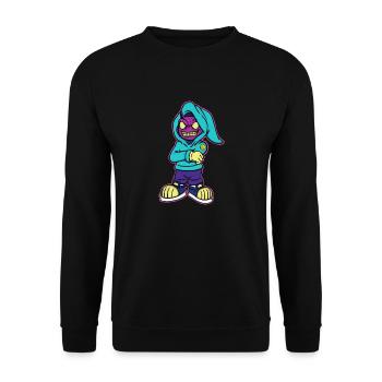 Neon Troll - Unisex Pullover - Schwarz - Vorne - Alina (178cm) & Michal (187cm)
