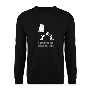 maman ours - Sweat-shirt Unisexe - noir - Devant - Alina (178cm) & Michal (187cm)