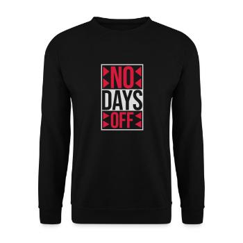 pas de jours de congé devis - Sweat-shirt Unisexe - noir - Devant - Alina (178cm) & Michal (187cm)