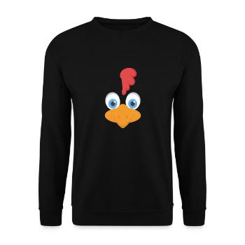 Hahn Kostüm 3 - Unisex Pullover - Schwarz - Vorne - Alina (178cm) & Michal (187cm)