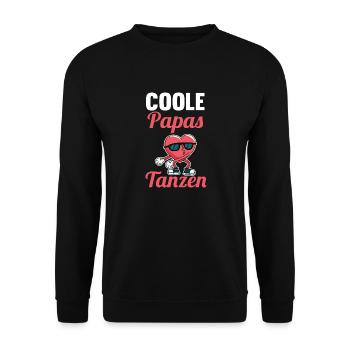 Tanzen Party Musik Vater Papa Tänzer - Unisex Pullover - Schwarz - Vorne - Alina (178cm) & Michal (187cm)