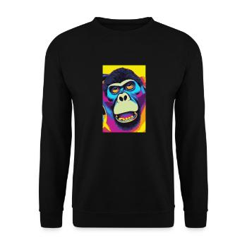 Gorilla écoute de la musique - Sweat-shirt Unisexe - noir - Devant - Alina (178cm) & Michal (187cm)