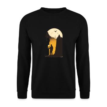 Nature Forest Wandering Beer Freedom - Sweat-shirt Unisexe - noir - Devant - Alina (178cm) & Michal (187cm)