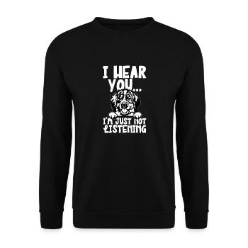 Bouvier bernois - Sweat-shirt Unisexe - noir - Devant - Alina (178cm) & Michal (187cm)