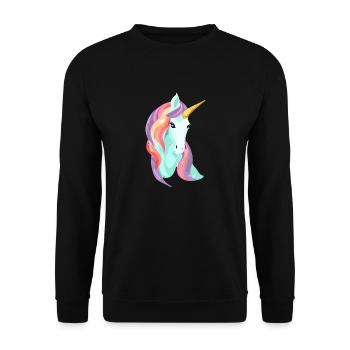 Unicorn Unicorn Girl Mythical Animal Unicorns - Unisex Sweatshirt - black - Front - Alina (178cm) & Michal (187cm)
