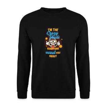 I m The Crazy Uncle Everyone Warned You About - Unisex Sweatshirt - black - Front - Alina (178cm) & Michal (187cm)
