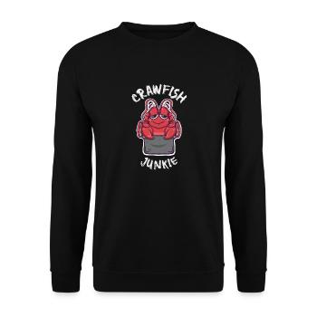 Cute Kawaii Crawfish Junkie Cajun Crawfish Boil - Unisex Sweatshirt - black - Front - Alina (178cm) & Michal (187cm)
