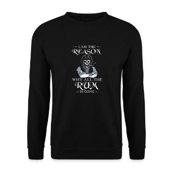 Je suis la raison pour laquelle tout le rhum est parti pirate - Sweat-shirt Unisexe - noir - Devant - Alina (178cm) & Michal (187cm)