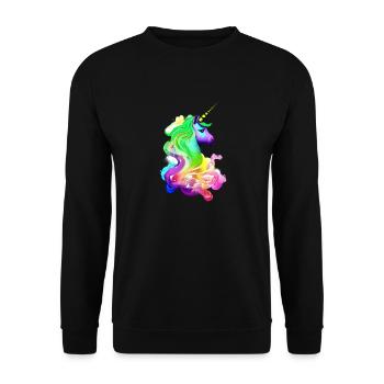 Unicorn Mythical Animal Girl Unicorns Unicorn - Unisex Sweatshirt - black - Front - Alina (178cm) & Michal (187cm)