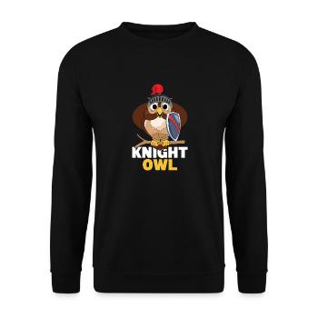 Knight Owl Nocturnal Ornithologist Bird Lover Owle - Unisex Sweatshirt - black - Front - Alina (178cm) & Michal (187cm)