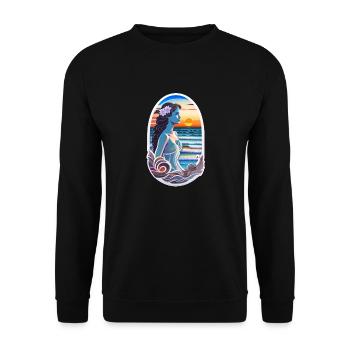 Surfing - Hawaii - Aloha - Unisex Sweatshirt - black - Front - Alina (178cm) & Michal (187cm)