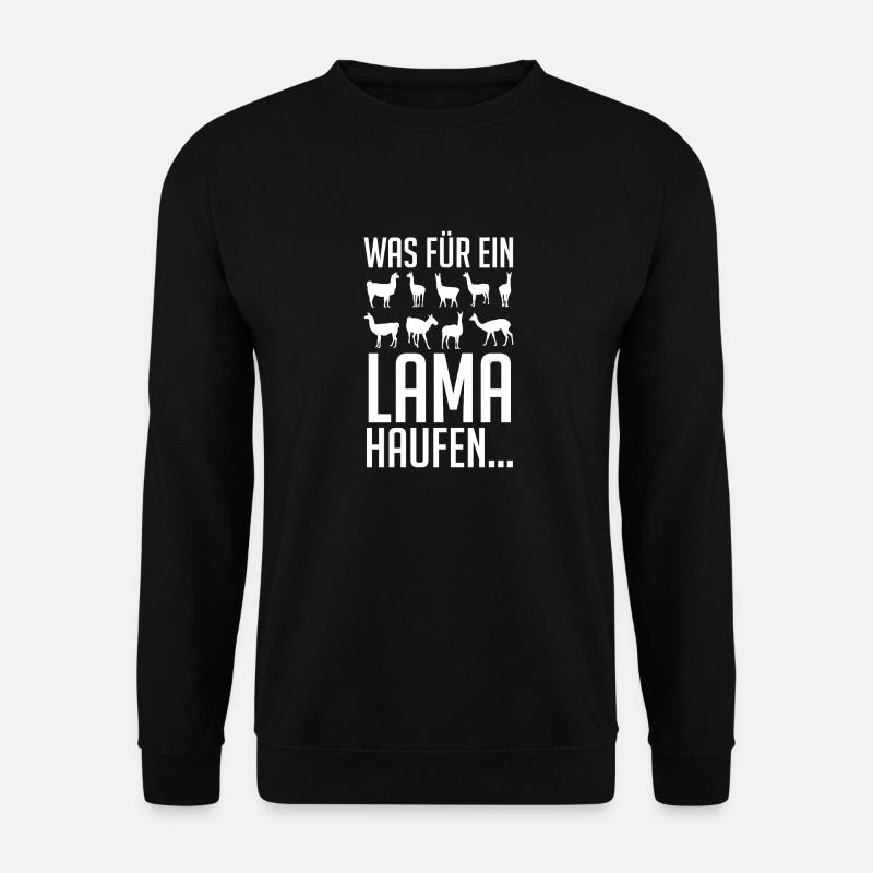 Lama - Unisex Pullover - Schwarz