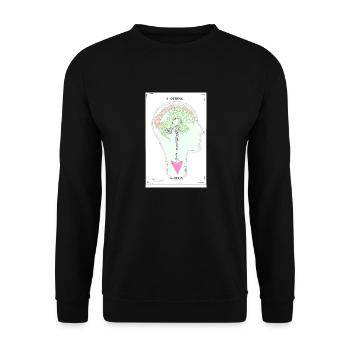 Liebevoll Verknüpft - Unisex Pullover - Schwarz - Vorne - Alina (178cm) & Michal (187cm)