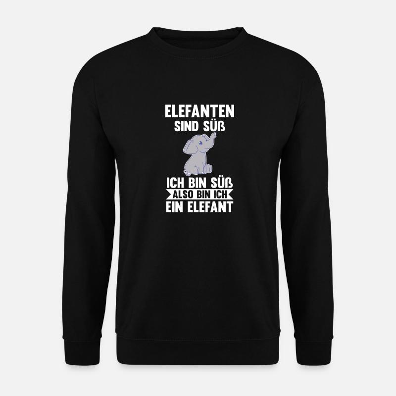 Elefant Elefanten - Unisex Pullover - Schwarz