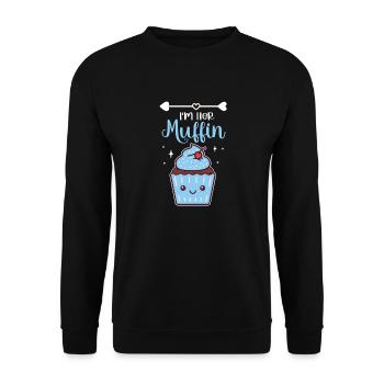 I'm Her Muffin Baking Cute Cupcake Enthusiast Past - Unisex Sweatshirt - black - Front - Alina (178cm) & Michal (187cm)
