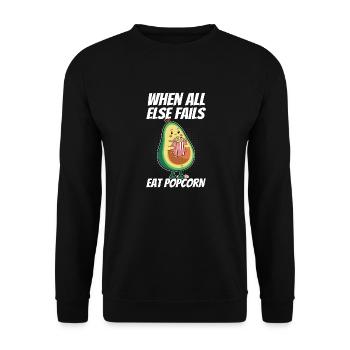 Kids Movie Night Cute Funny When All Else Fails Ea - Unisex Pullover - Schwarz - Vorne - Alina (178cm) & Michal (187cm)