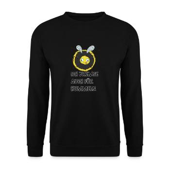 Ich bremse auch für Hummeln - Unisex Pullover - Schwarz - Vorne - Alina (178cm) & Michal (187cm)