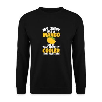 Mango Frucht Mango - Unisex Pullover - Schwarz - Vorne - Alina (178cm) & Michal (187cm)