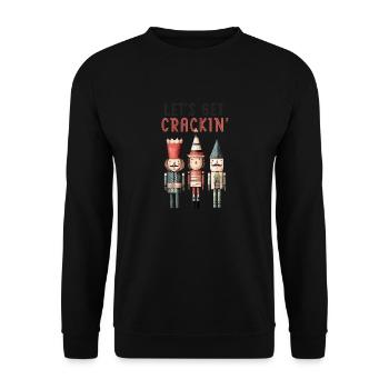 C’est parti pour Crackin - Sweat-shirt Unisexe - noir - Devant - Alina (178cm) & Michal (187cm)