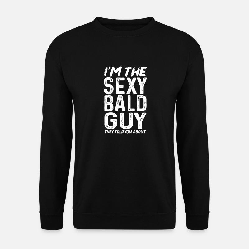 Glatze Kahlköpfigkeit Bart Glatzkopf - Unisex Pullover - Schwarz