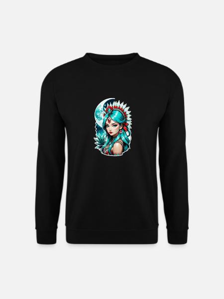 princesse indienne - aztek - Sweat-shirt Unisexe - noir