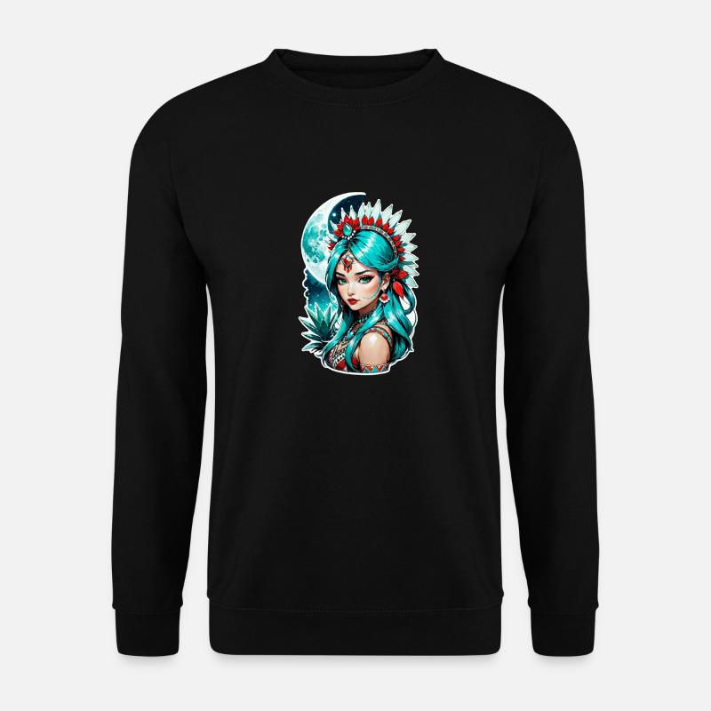 princesse indienne - aztek - Sweat-shirt Unisexe - noir