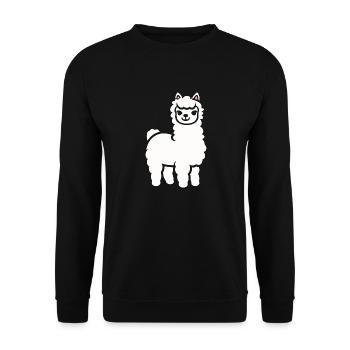 Cute little llama humor - Unisex Sweatshirt - black - Front - Alina (178cm) & Michal (187cm)
