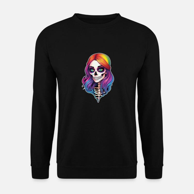 Halloween - Rock & Regenbogen - Unisex Pullover - Schwarz