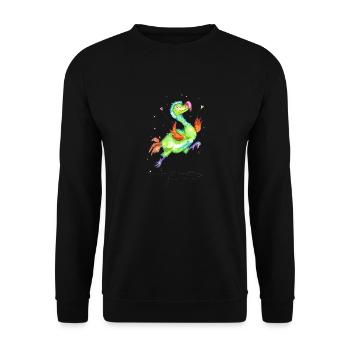 Gute Laune Dodo - Unisex Pullover - Schwarz - Vorne - Alina (178cm) & Michal (187cm)