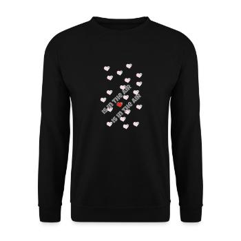 is in the air love - Unisex Sweatshirt - black - Front - Alina (178cm) & Michal (187cm)