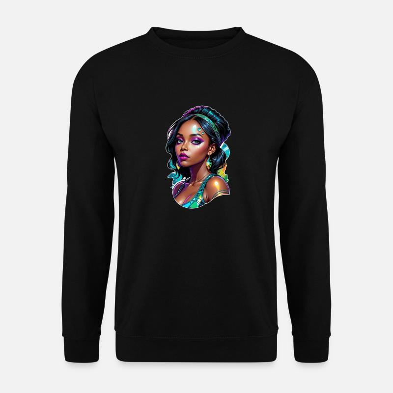 Afro Frau - Schönheit - Unisex Pullover - Schwarz