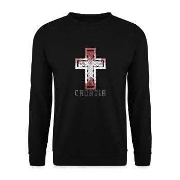 Croatie hrvatska kroatia hrv travel europe zagreb - Sweat-shirt Unisexe - noir - Devant - Alina (178cm) & Michal (187cm)