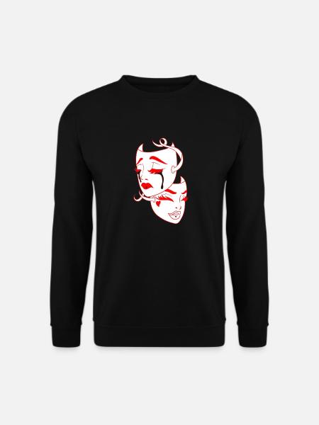 Belle femme peinture art visage femme colorée - Sweat-shirt Unisexe - noir