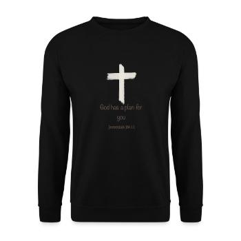 Dieu a un plan pour toi Kreuz Christ Glaube - Sweat-shirt Unisexe - noir - Devant - Alina (178cm) & Michal (187cm)