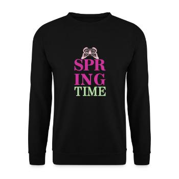 SpringTime - Le printemps est là ! - Sweat-shirt Unisexe - noir - Devant - Alina (178cm) & Michal (187cm)