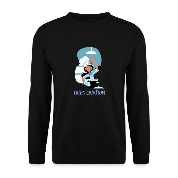 Chef Cook Kitchen Culinary Retro Bake Restaurant - Unisex Sweatshirt - black - Front - Alina (178cm) & Michal (187cm)