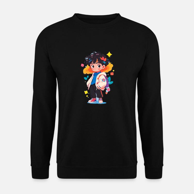 Manga Junge - Unisex Pullover - Schwarz