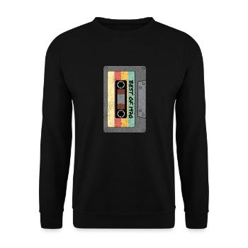 Best of 1970 Classic cassette birthday gift - Unisex Sweatshirt - black - Front - Alina (178cm) & Michal (187cm)